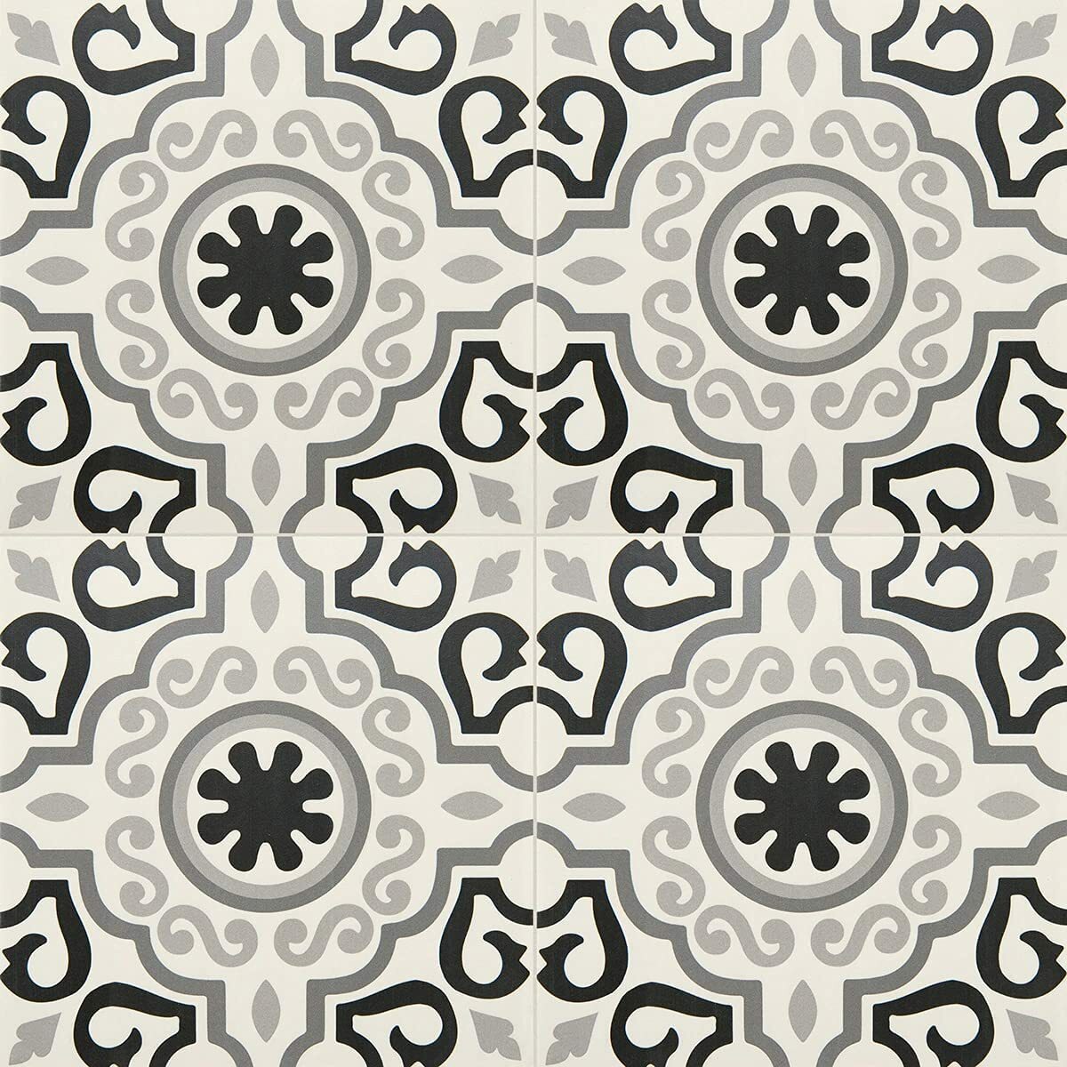 12×12 Marseille Encaustic Patterned Decorative Ceramic Floor and Wall Tile