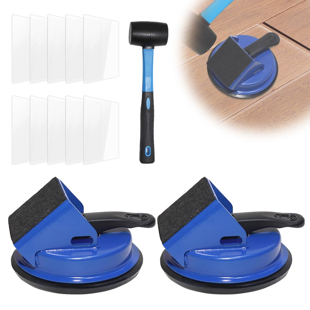 2PK Heavy Duty Floor Gap Fixer Tool with 45° Striking Surface & Strong Suction C