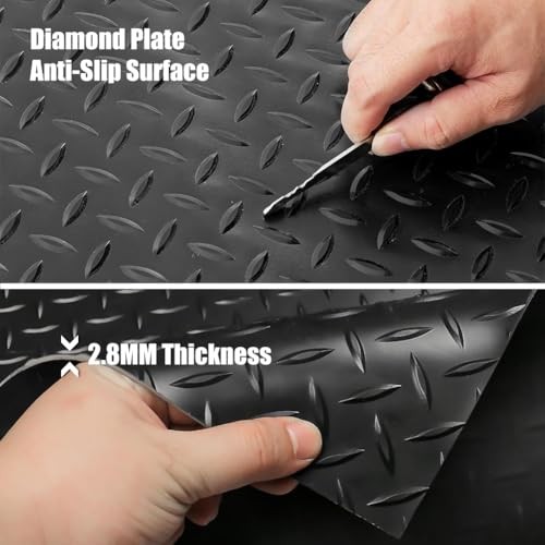 Garage Floor Mat, PVC Flooring Roll Thickened Garage Mats, Heavy Duty 2FTx4FT