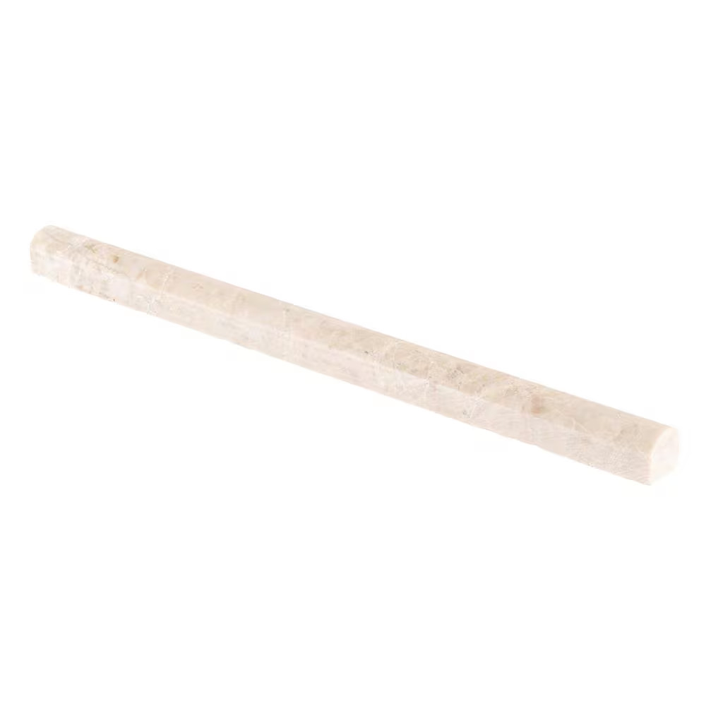 Cappuccino .75 In. X 12 In. Honed Marble Wall Pencil Tile (1 Linear Foot)