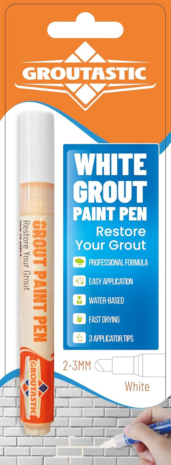 Grout Pen – White – Tile Grout Paint & Repair Pen for Bathroom & Kitchen, Wat…