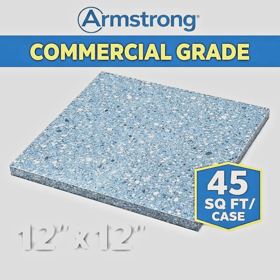 50 Boxes Armstrong Flooring Commercial 45sq ft box. Gray L Pickup