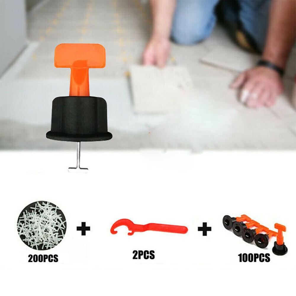 100PC-400pcs Tile Leveling System Kit Reusable Tile Spacer Wall Floor Clips Tool