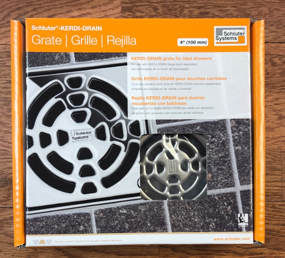 Schluter Kerdi Shower Drain Kit Stainless Steel PVC