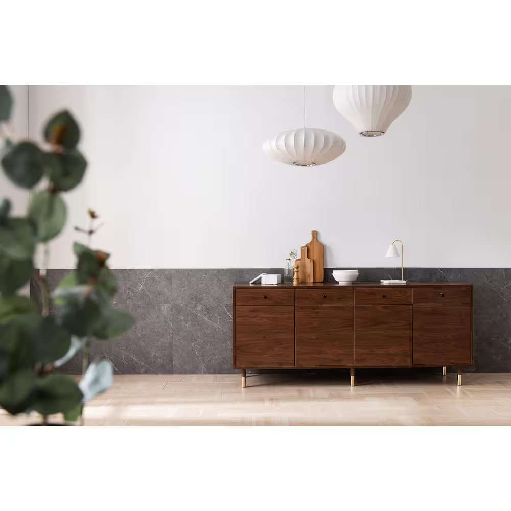 Pietra Dark Gray 11.5 In. X 23.5 In. Peel and Stick Faux Marble Renoboard (10-Ti