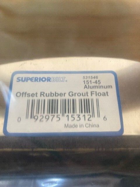 Offset rubber grout float SuperiorBilt 531546 151-45 aluminum wood grip 11″
