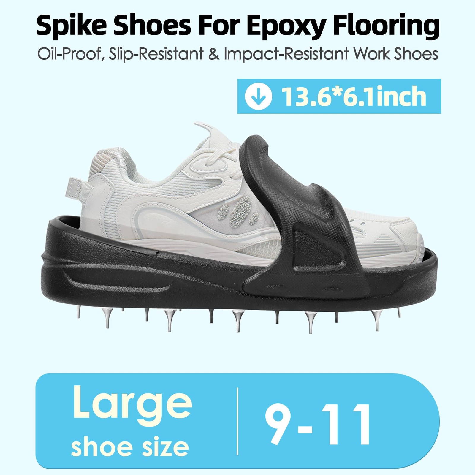 Epoxy Spike Shoes for Flooring, Spiked Shoes for Epoxy Coating and Resin Floo…
