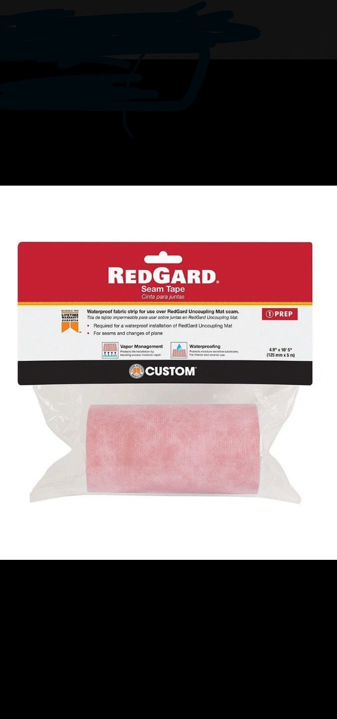 Seam Tape 5in x 16.5 ft Commercial Residential Red Waterproofing Membrane-SEALED