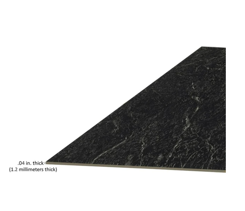 20 Tiles Vinyl Floor Tiles Self Adhesive Peel And Stick Black Flooring 12×12 in