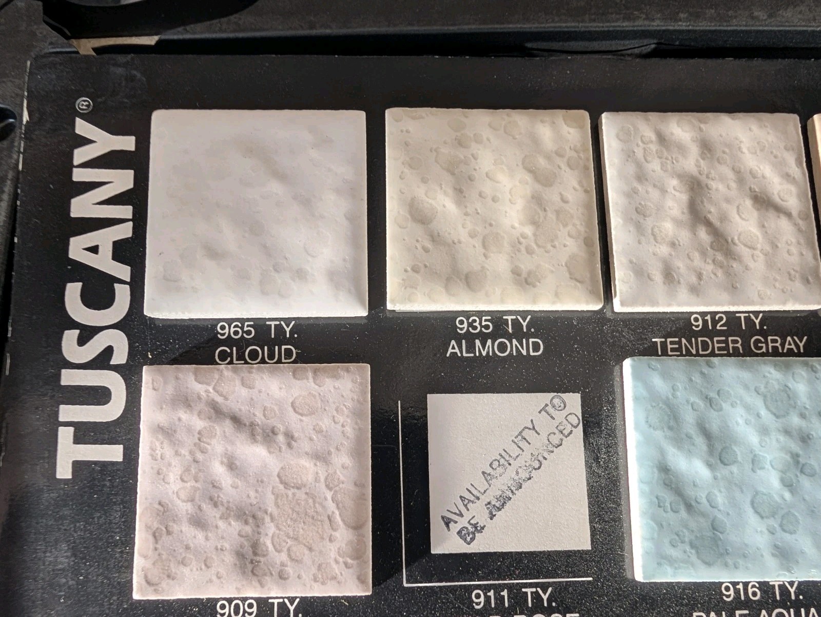 2 pcs Tuscany Cloud #965 American Olean Bullnose Tile S4269 2×6″ Made In USA