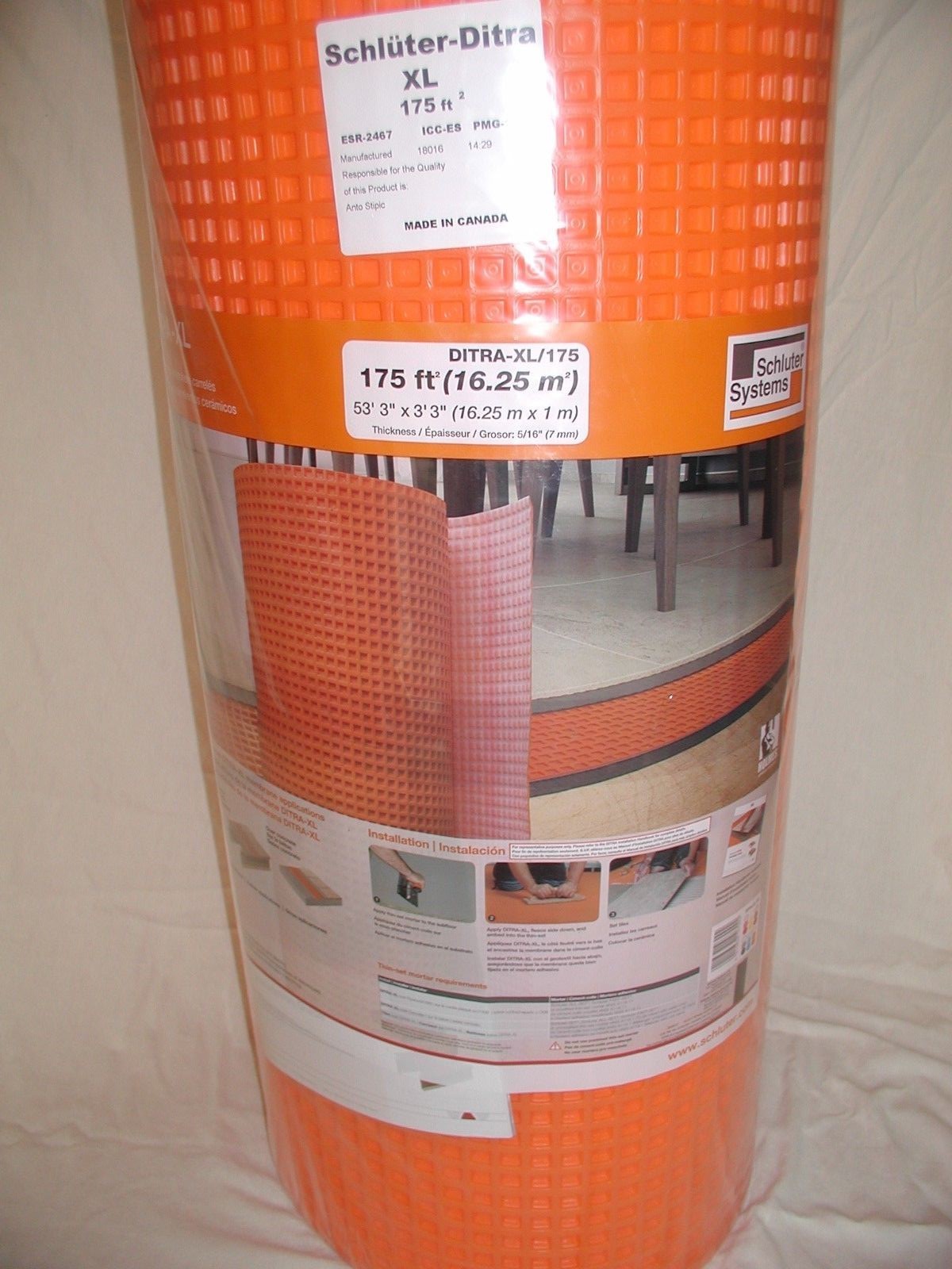 Schluter Ditra XL Uncoupling Membrane 5 to 175 sf Rolls~You Pick Size You Need!