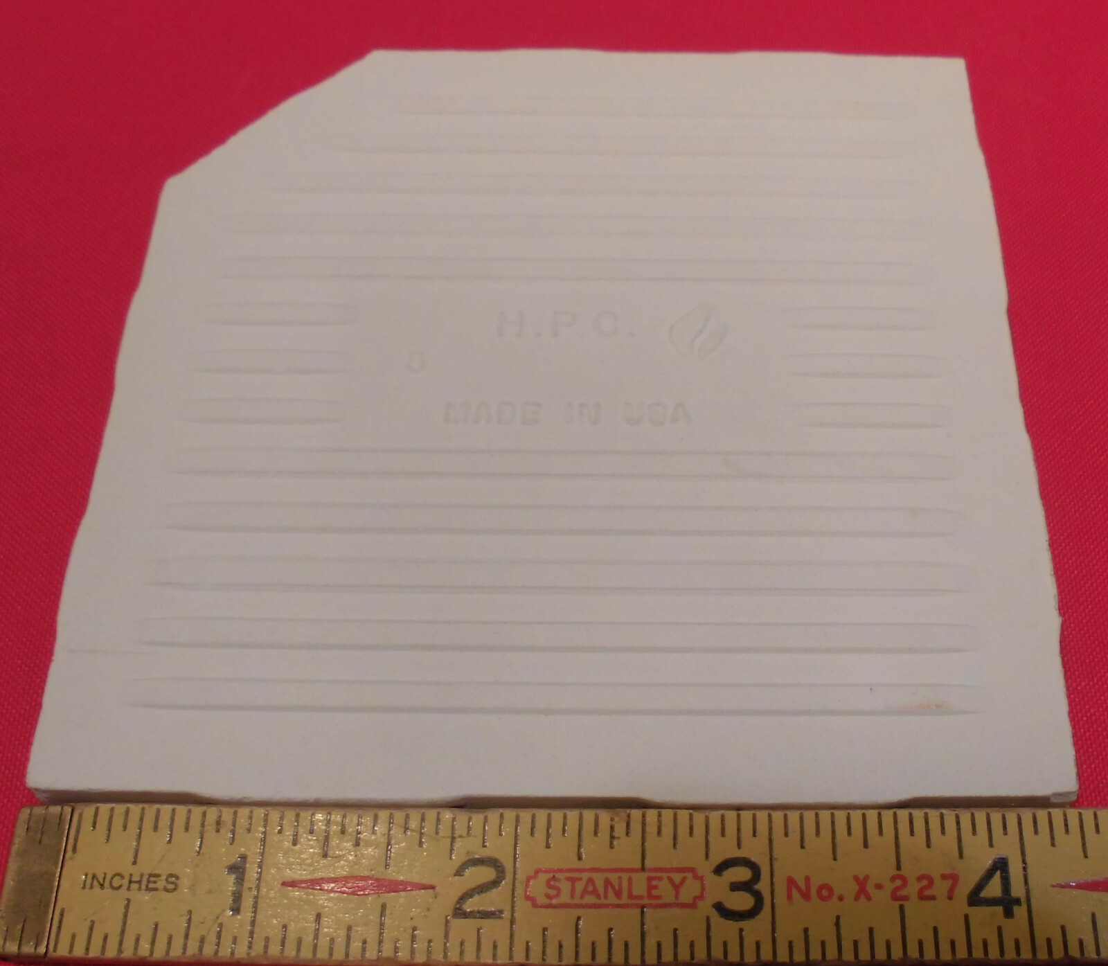 1 pc. *Pearl-Off White* Clipped Corner* Ceramic Tile 4-1/4″ Crystal Glazed NEW