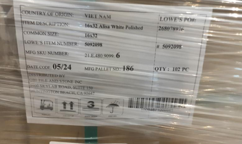 Origin 21 Alisa White 16 x 32 Polished Marble Look Floor and Wall Tile 350 SF
