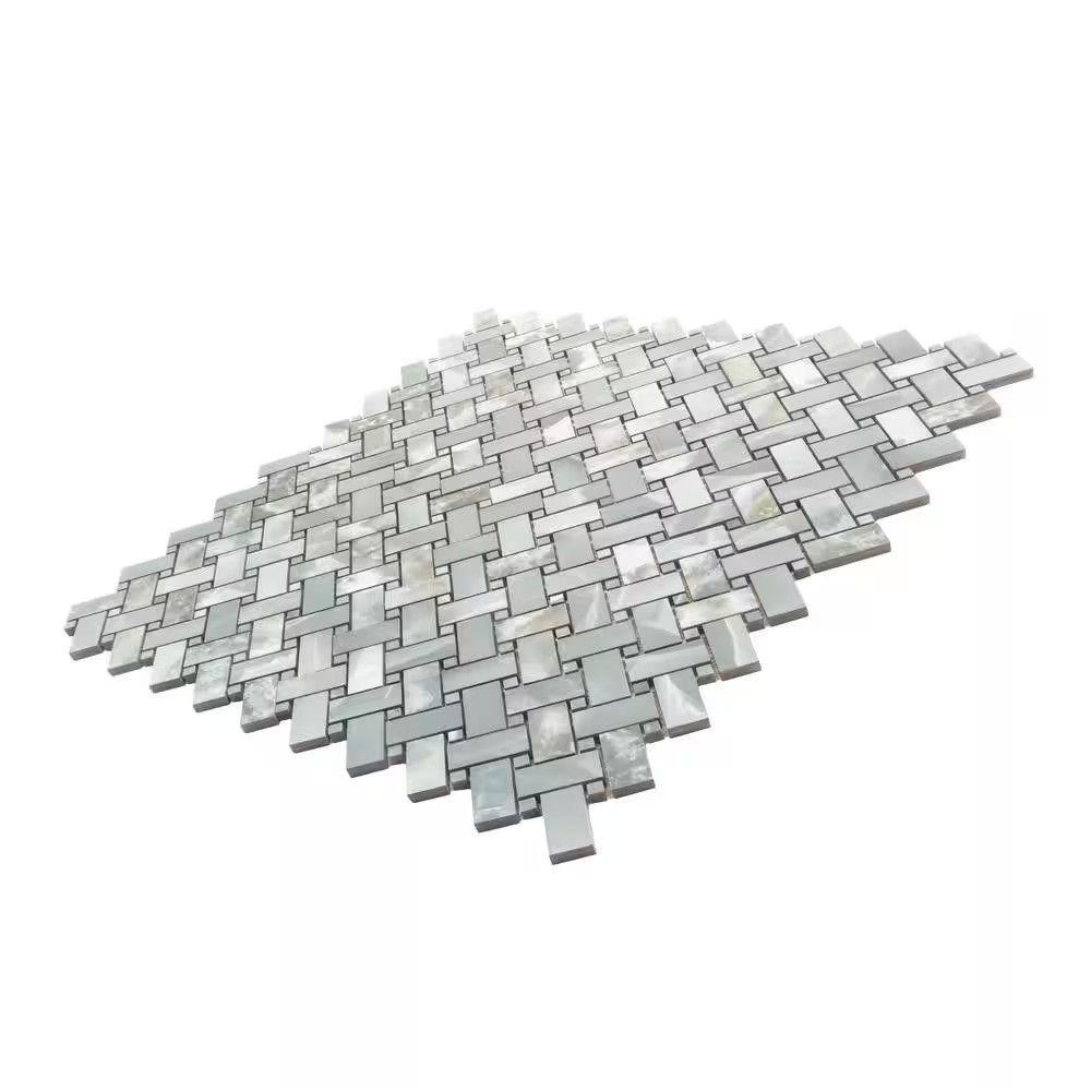 Splendor Green 11.81 In. X 11.81 In. Matte Porcelain Mosaic Wall and Floor Tile