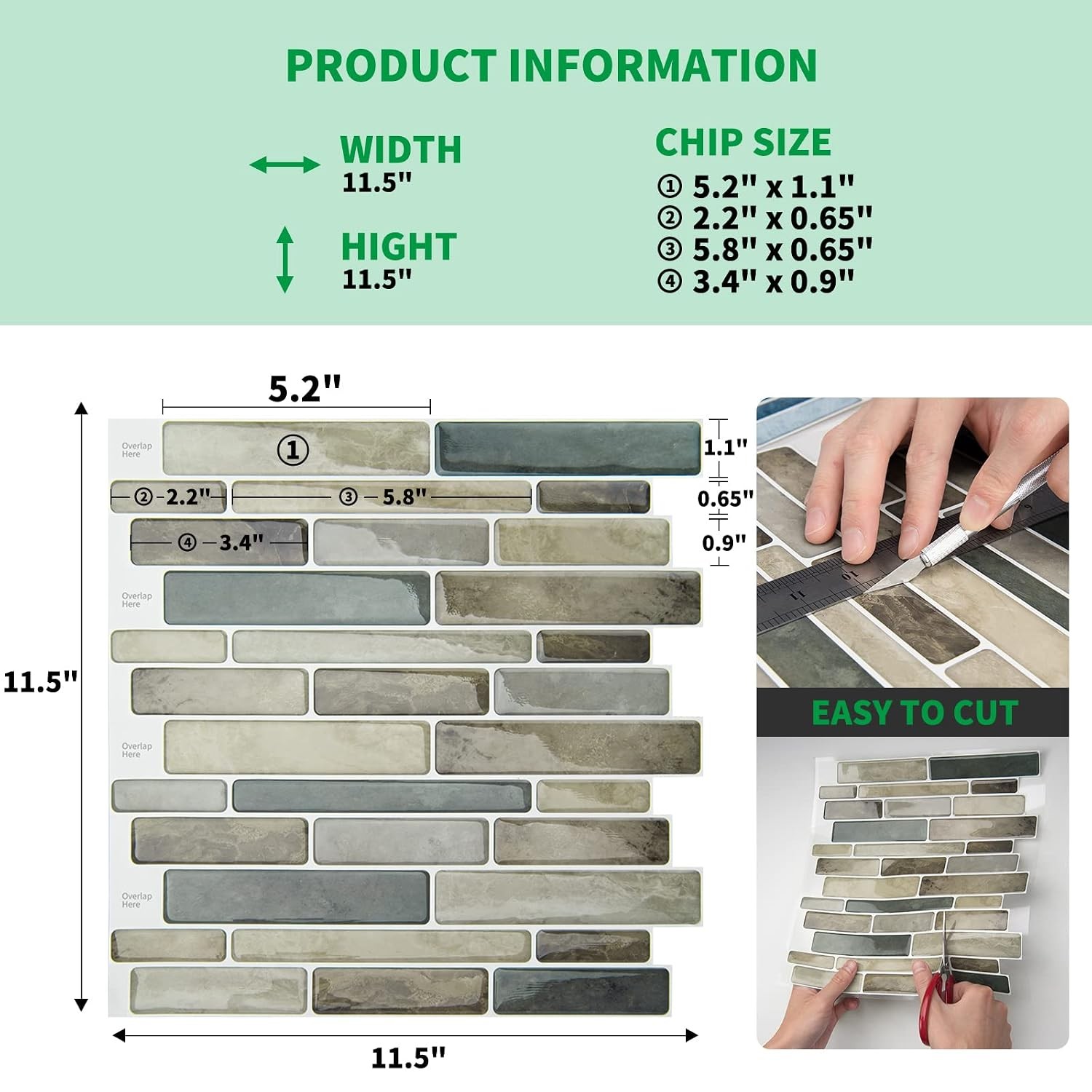Dark Brown Marble Peel and Stick Backsplash Tiles 12×12 Inch Kitchen Adhesive