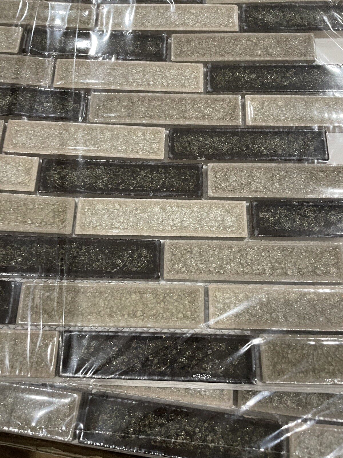 9X (sheets)12”x12”x8mm Glossy Glass Floor And Wall Tile (1sqft)EA