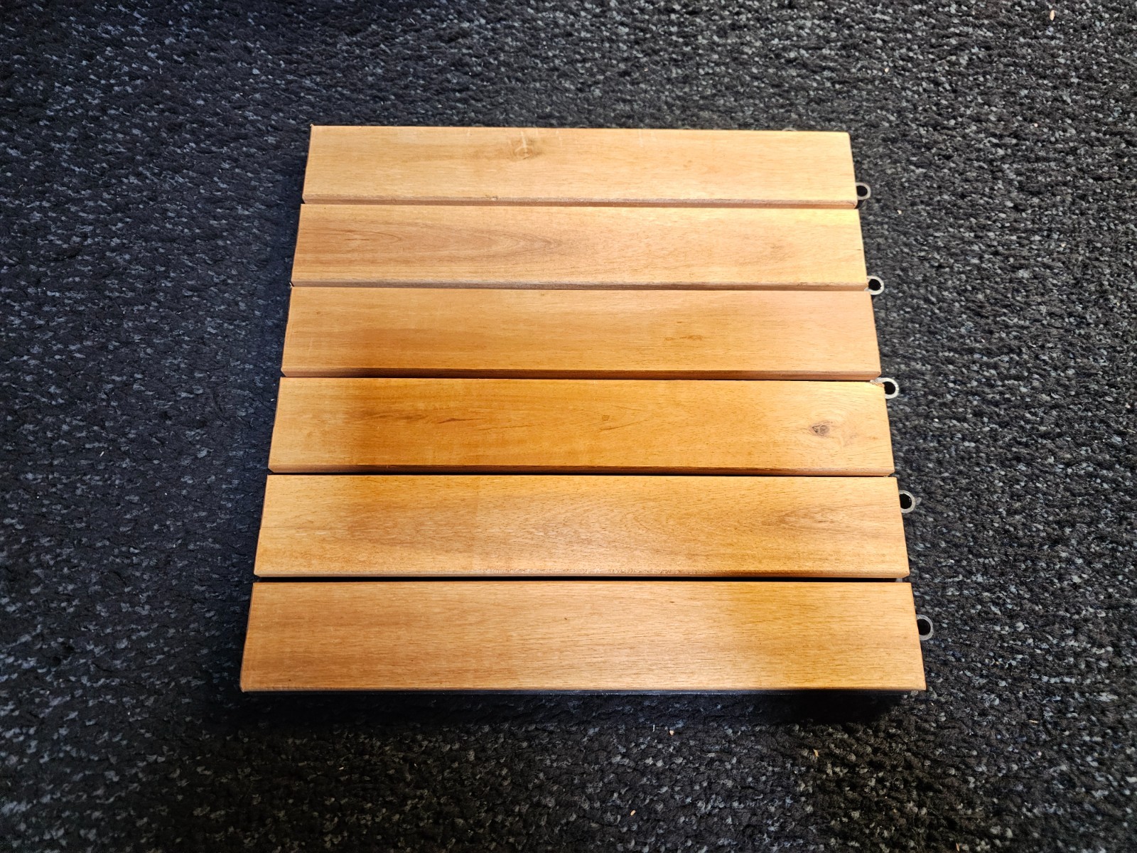 (QTY 10) Acacia WDT788P10 Hardwood Deck Tile, Interlocking Patio Tile 12″ x 12″