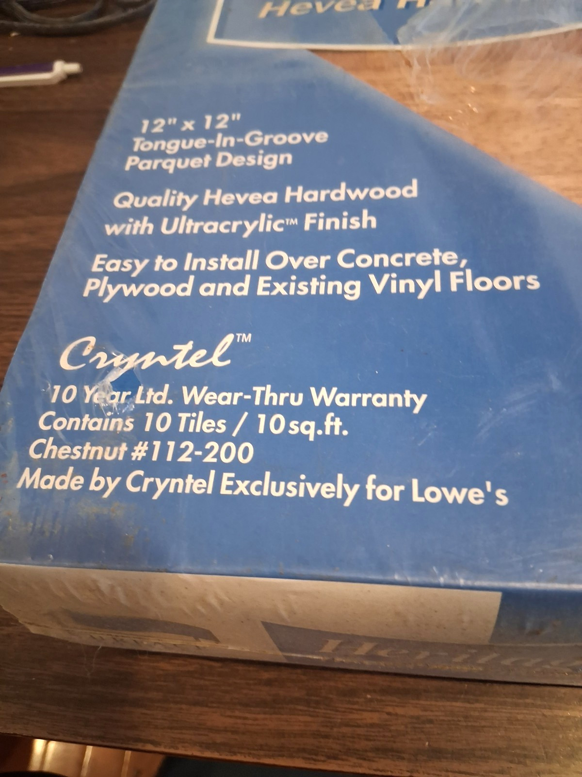 (10 PIECES) SURFACE SOURCE HERITAGE CHESTNUT PARQUET 12″ x 12″ HARDWOOD FLOORING