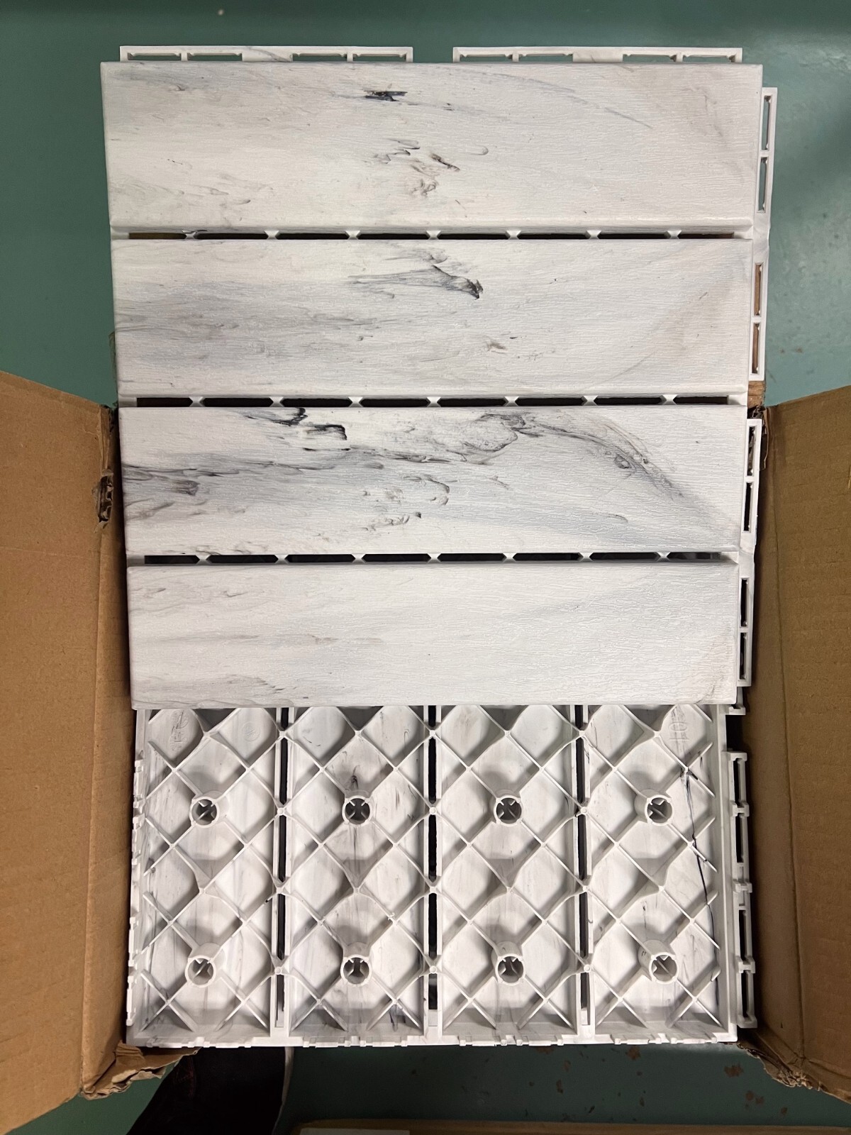 PANDAHOME 22 sq. ft Plastic Interlocking Deck Tiles Outdoor All Weather 12”x12”