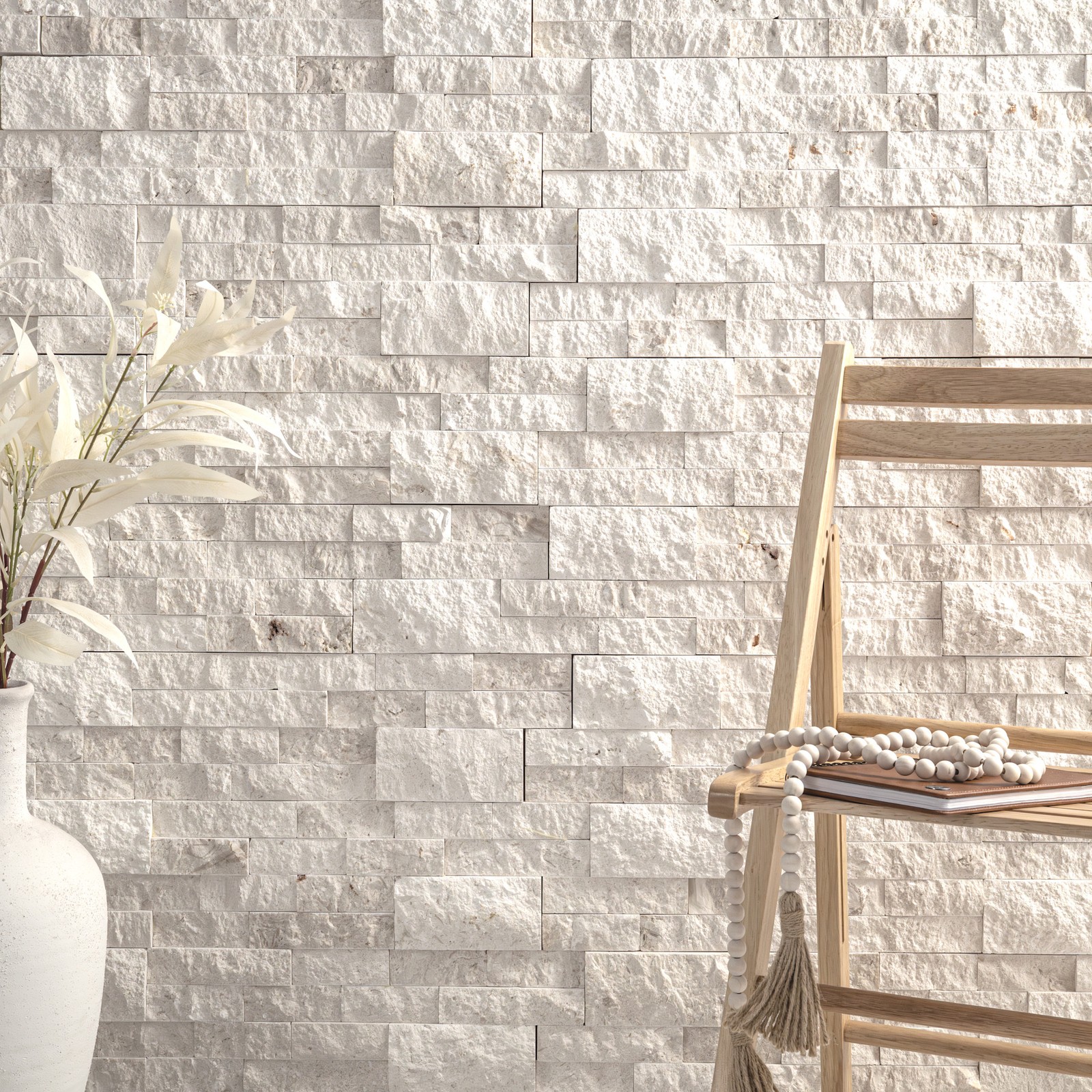 Ackland AKPLPL6X24F-CA 6″ x 24″ Limestone Hardscape Wall Tile – – Montara Ivoria