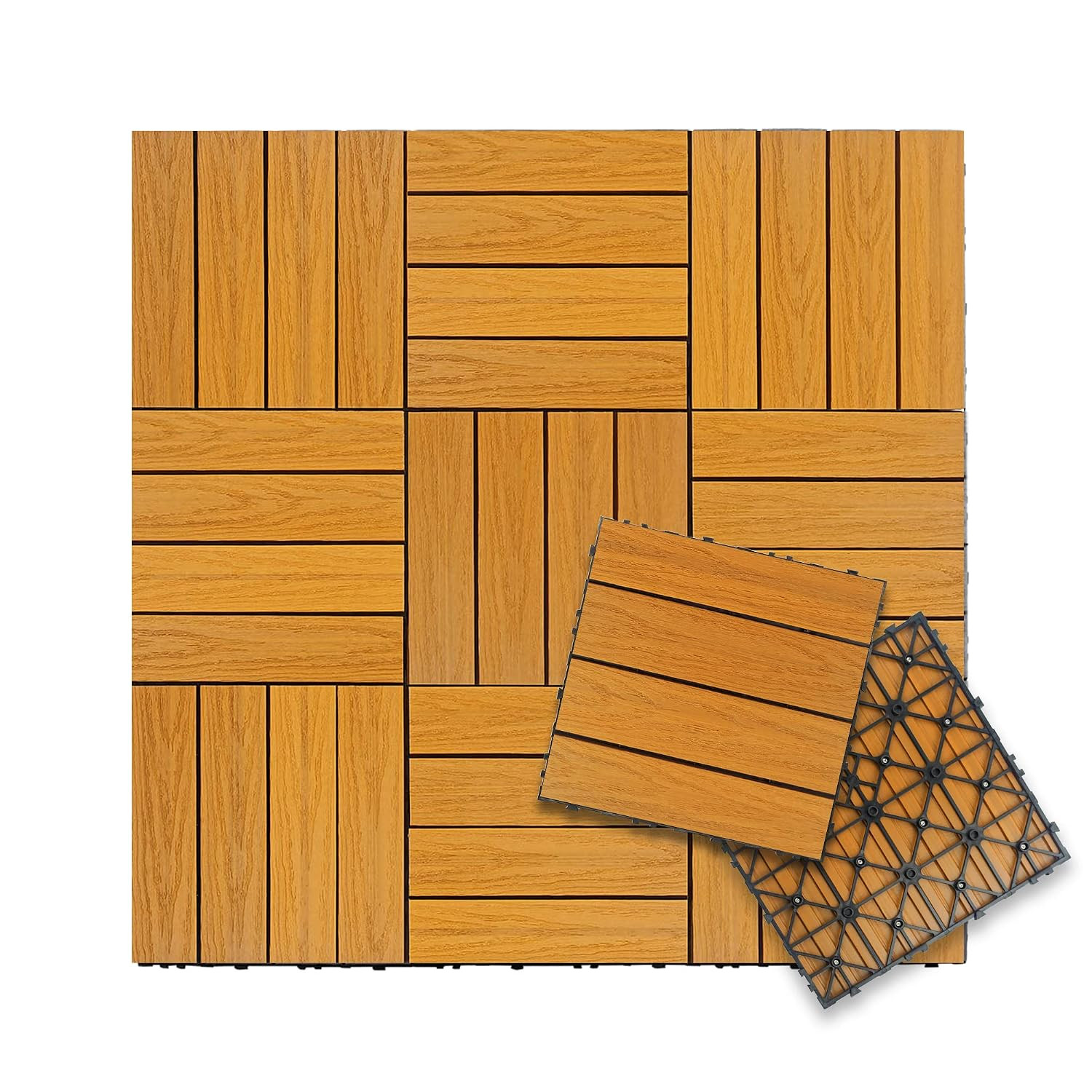 Ultrashield Naturale 1 Ft. X 1 Ft. Composite Deck Tiles | Quick Deck Interlockin