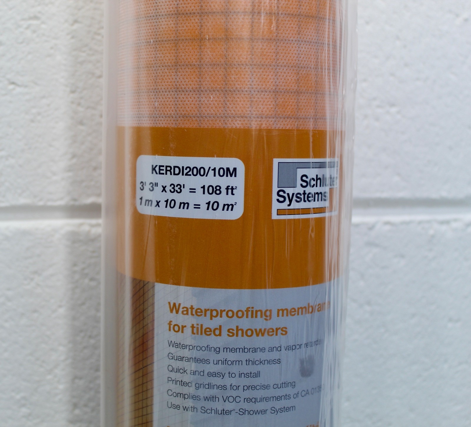 Schluter Kerdi Waterproof Membrane, 108 Sq Ft. 3ft 3in X 33 ft. KERDI 200/10M