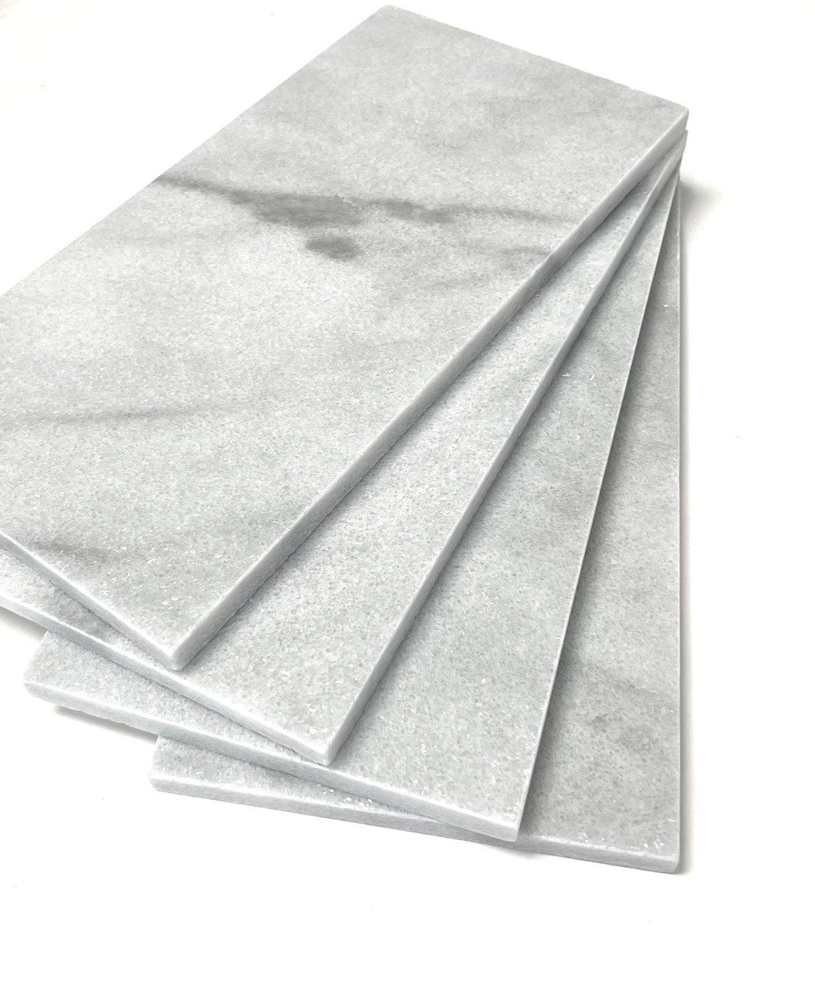 Carrara Gray 6×12 High Honed Straight Edge Marble Floor Wall Tile Kitchen (1 SF)