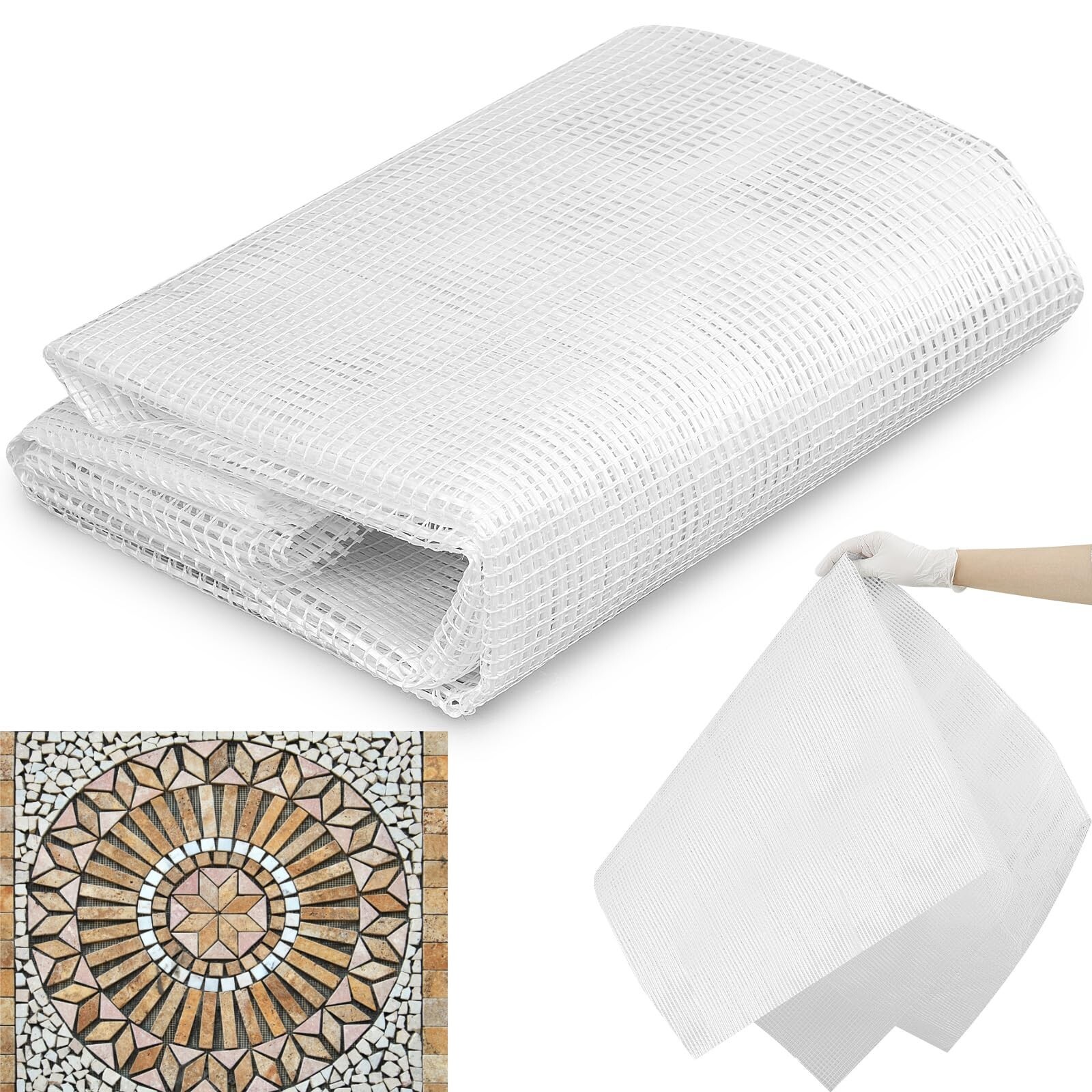 Mosaic Mesh for Back Mounted Tile Fiberglass Mosaic Mesh Backing Boast for Ti…