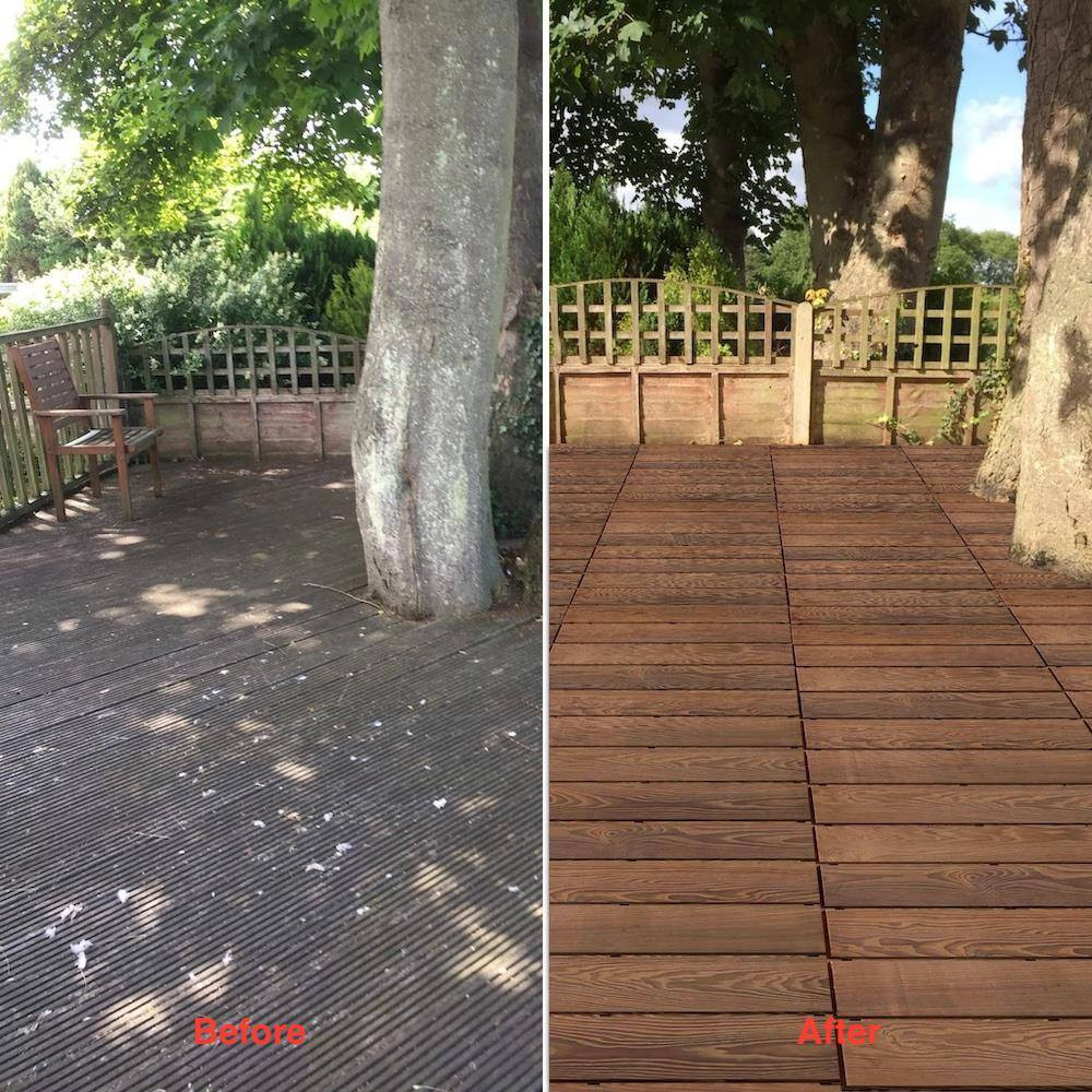 32 In. X 42 In. Brown Thermo-Treated Ash Roll Decking (1-Each)