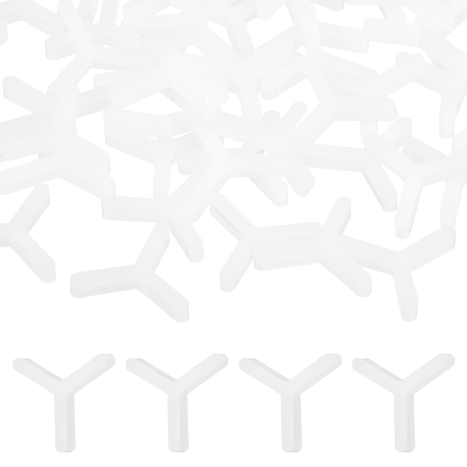 For 3/32″ 2.5mm Spacers Tiles, 300 Pcs Y Plastic, White