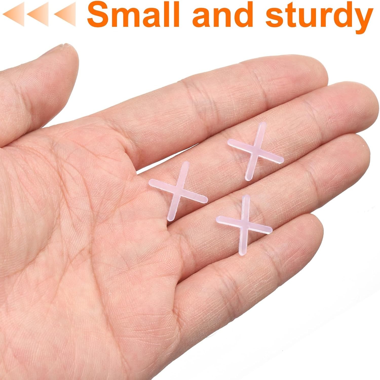 HARFINGTON 100pcs Tile Spacers 2mm Hard Plastic Cross Tiles Leveler