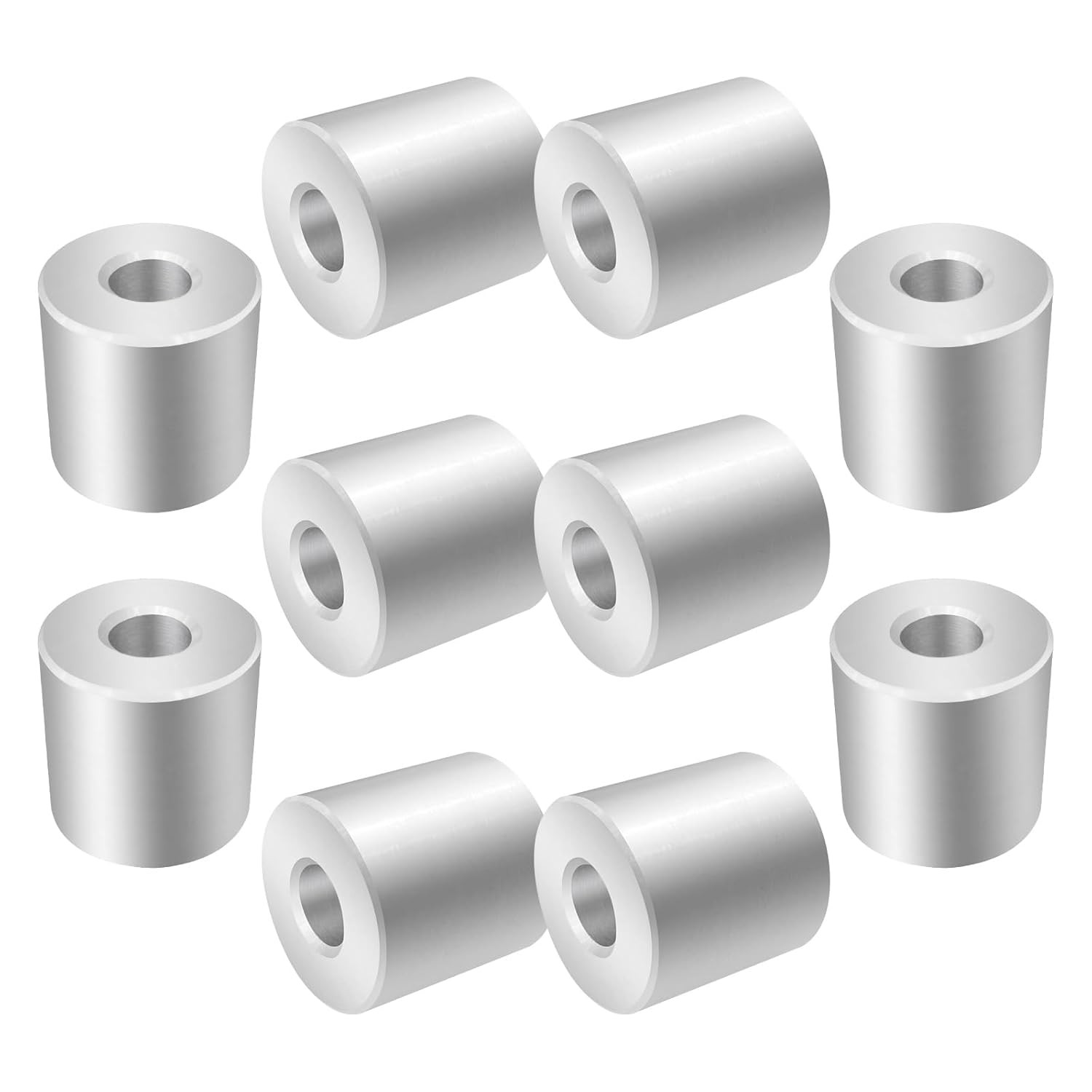 10pcs Stainless Steel Spacer 1/4″ ID x 5/8″ OD x Length, Round Spacers…