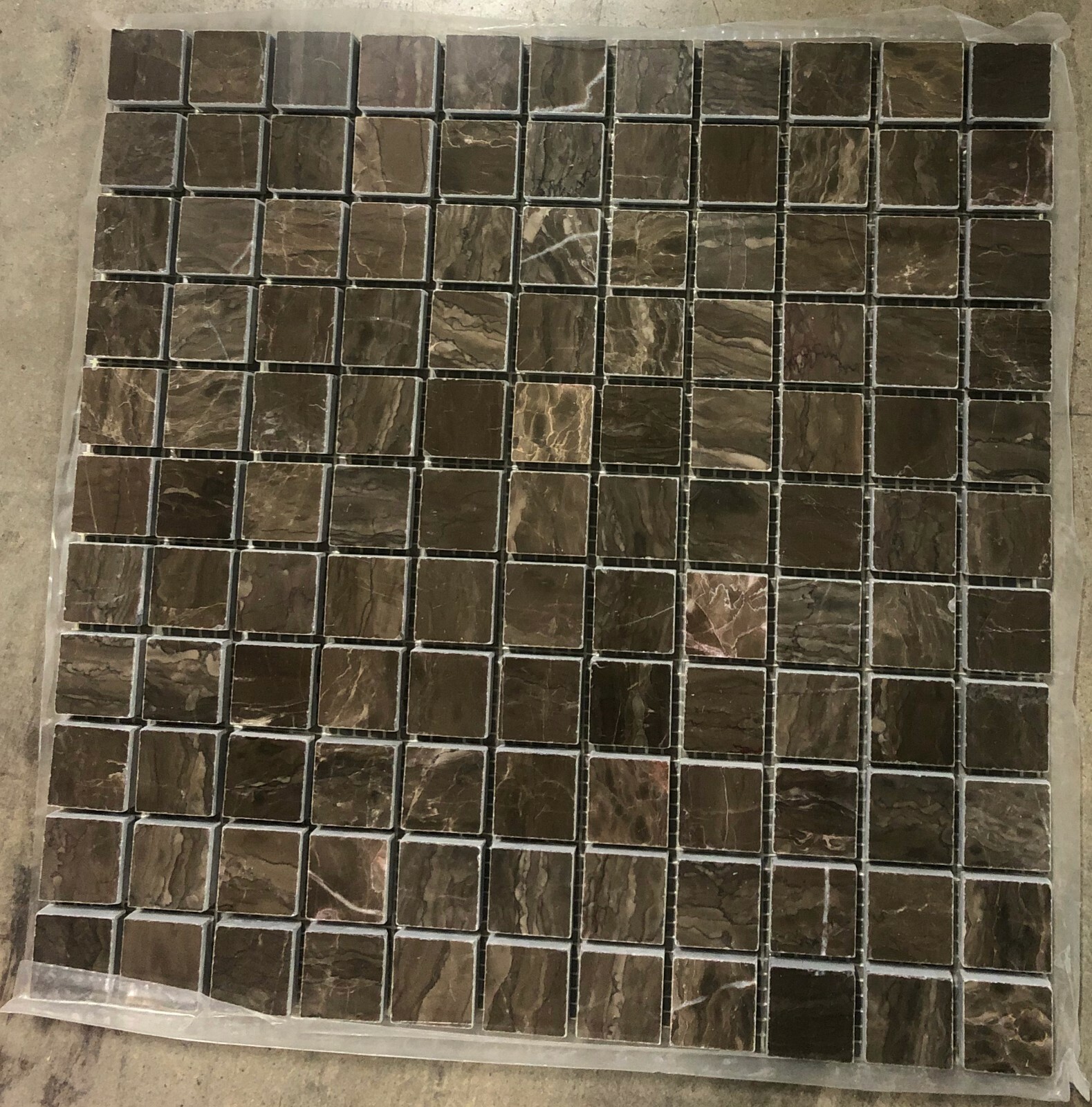 Tile Marble Natural Stone Mosaic Brown Dark Coffee Backsplash 2×2 SAMPLE TS-01