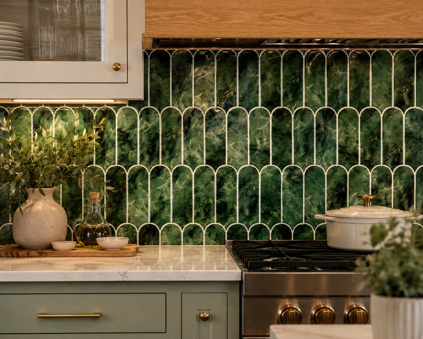 12″x12″ Kitchen Backsplash Tiles – 10PCS Peel and Stick, Brick Marble Wall Tiles