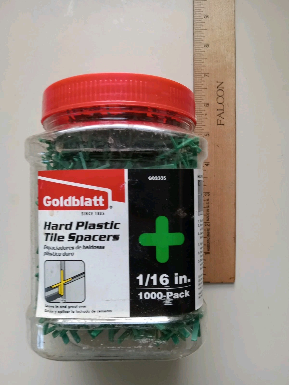 1000 Pieces Gold Blatt Hard Plastic Spacers 1/16″ GO2335
