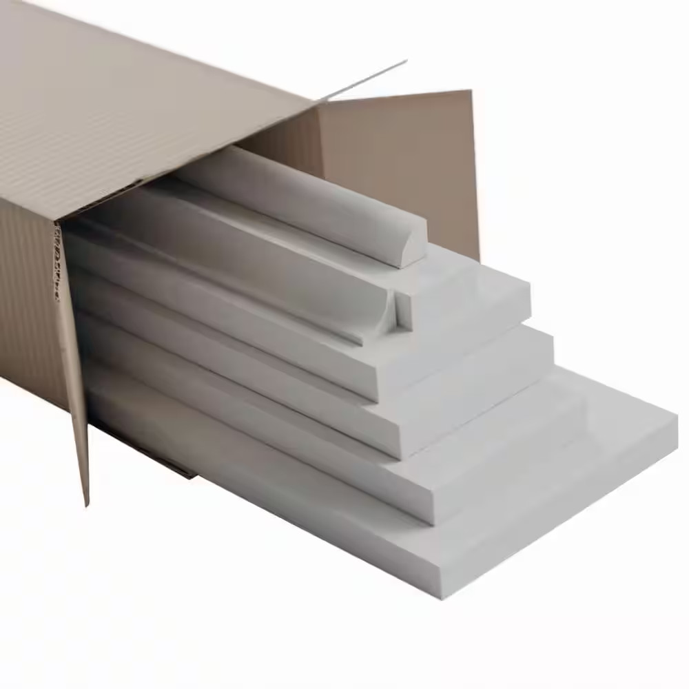 5/8 In. X 96 In. X 32 In. Expanded Cellular PVC Deluxe Shaker Wainscoting Mouldi