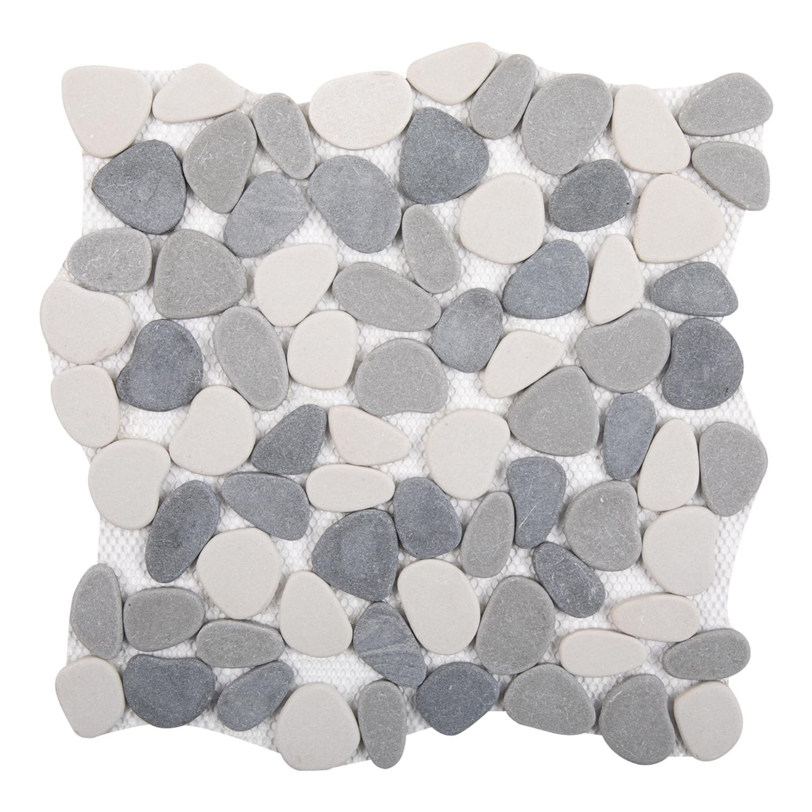 Grey Pebble Mosaic Tile for Shower Floor & Kitchen Backsplash – 5 Sheets