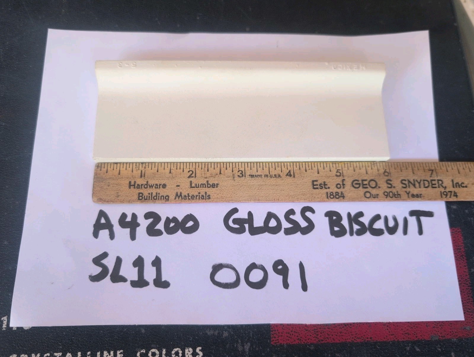 2 pcs American Olean Bullnose Mud Cap A4200 2″x6″ color SL11 91 Gloss Biscuit