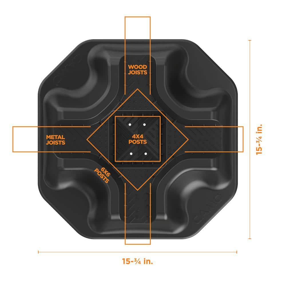 CAMO Deck Block 15.75| x 15.75″ x 3.5″ Heavy-Duty Polyolefin (20-Count)