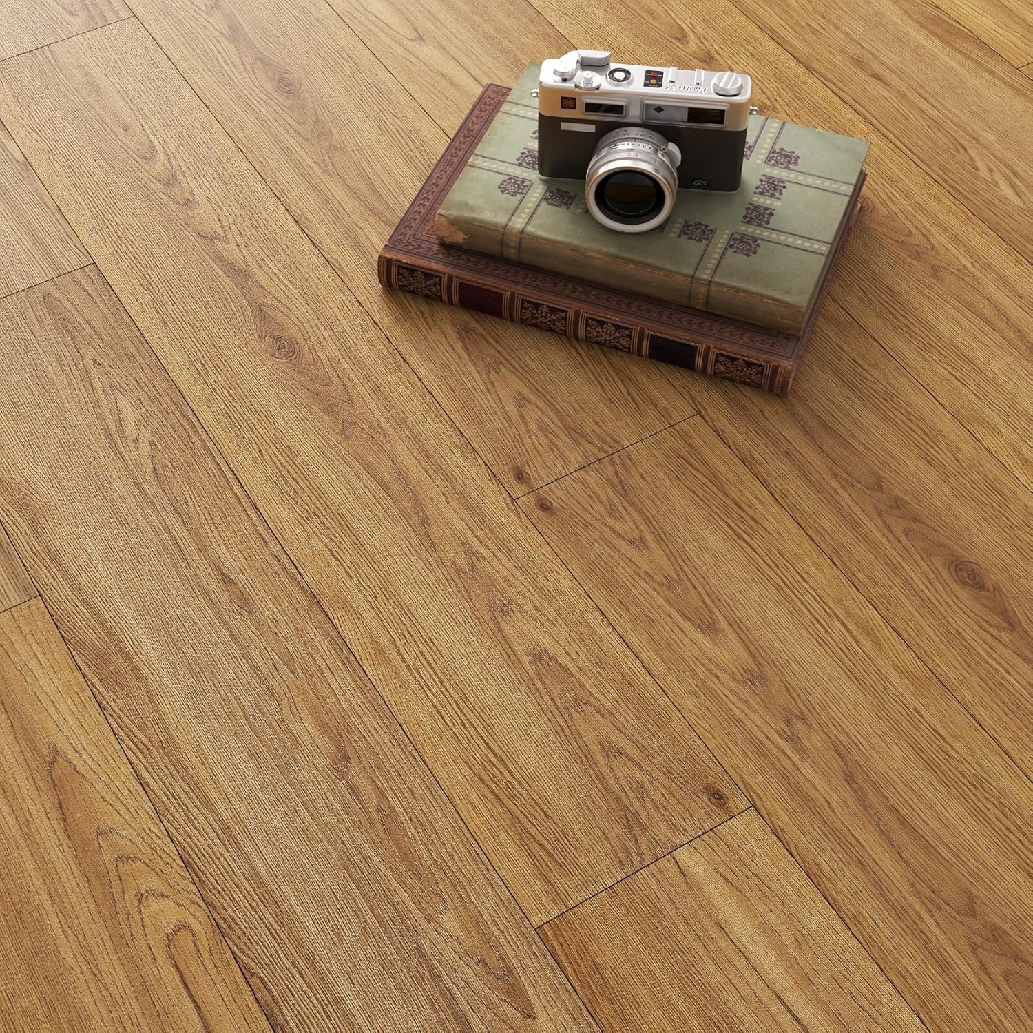 Elegant Waterproof Peel and Stick Vinyl Flooring Tiles – Brown 12″x12″ Pack of 3
