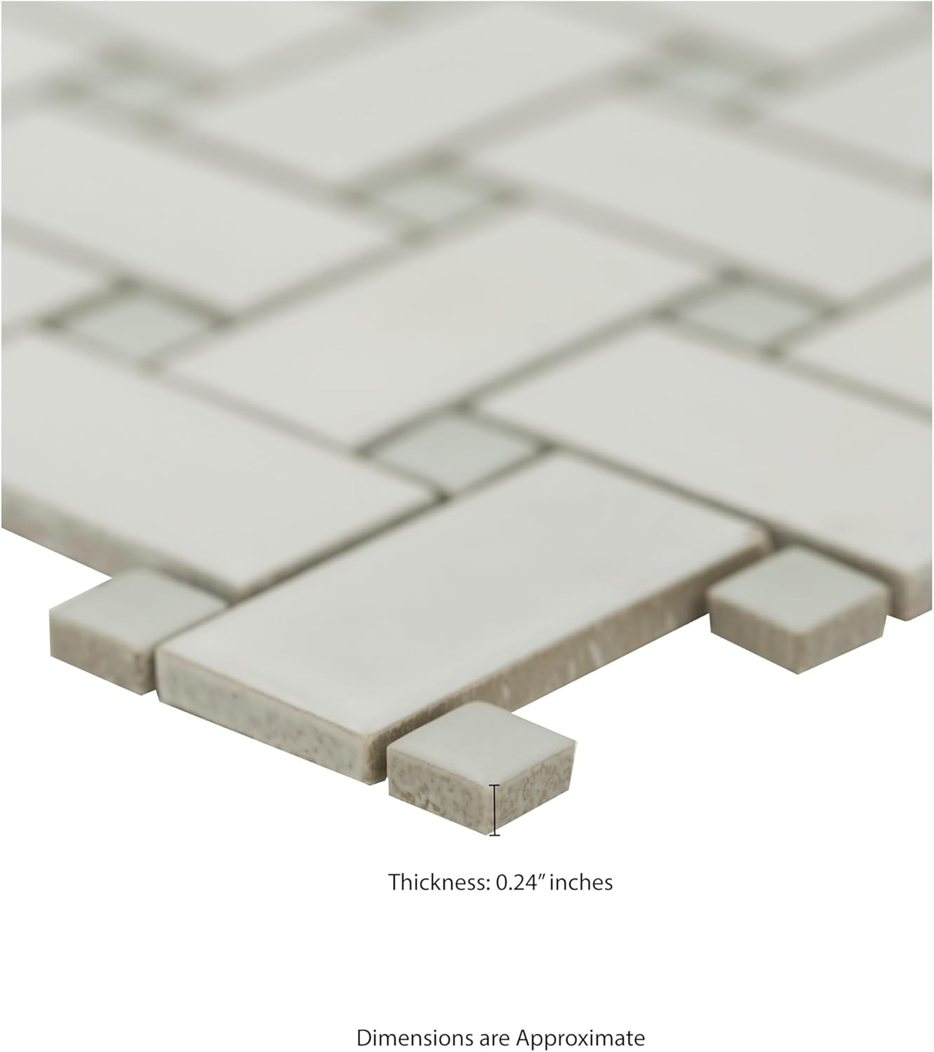 Elegant Matte Basketweave Porcelain Tile 12×12 for Kitchen & Bath Backsplash