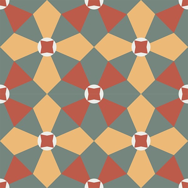 Motif Handmade Cement Tiles 8 Inch x 8 Inch, Pack of 12 Tiles, PRICE IS PER BOX,