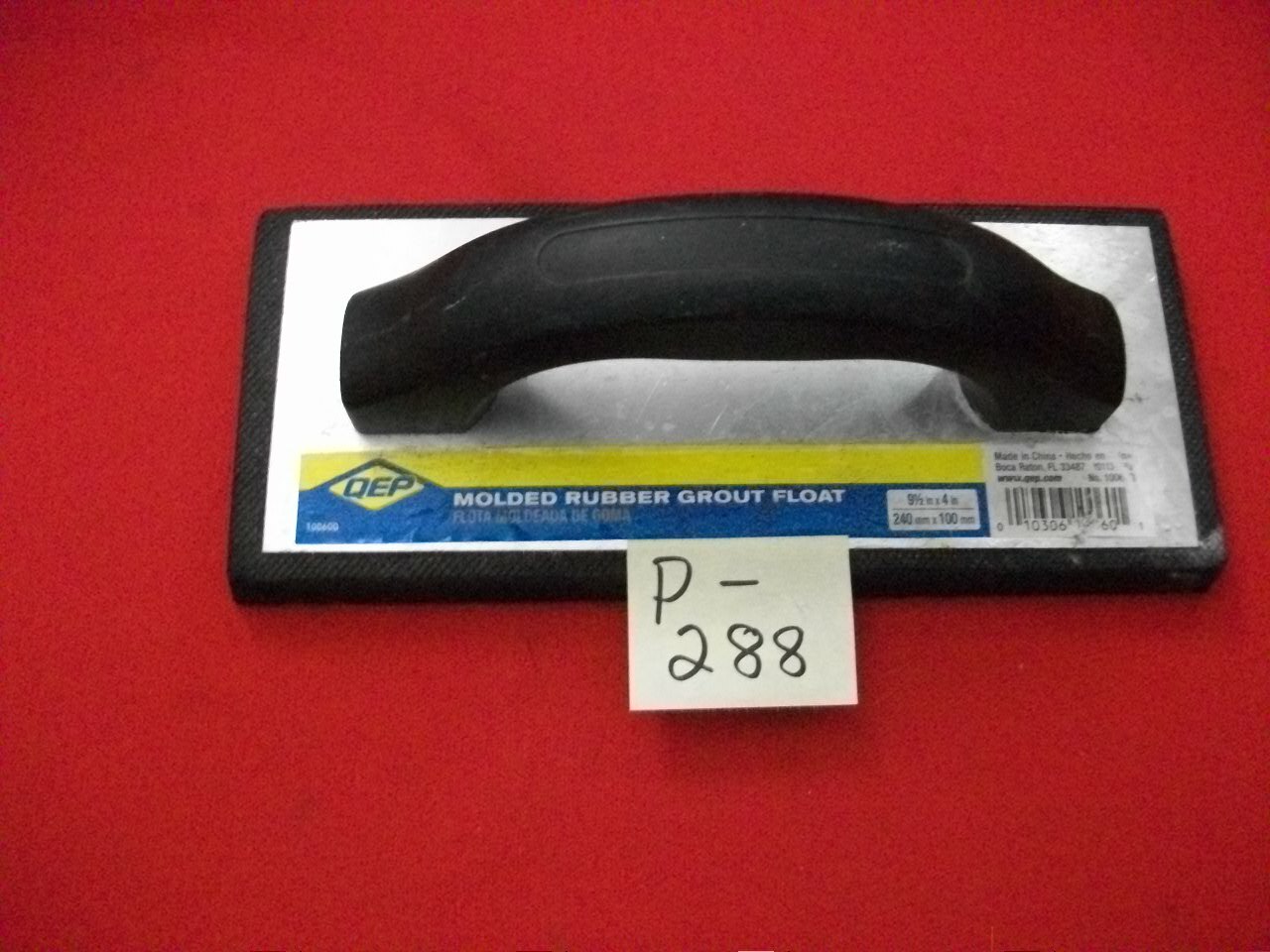 QEP PROFESSIONAL MOLDED RUBBER TILE GROUT FLOAT 9.5″ x 4″ MODEL# 10060Q VG COND.