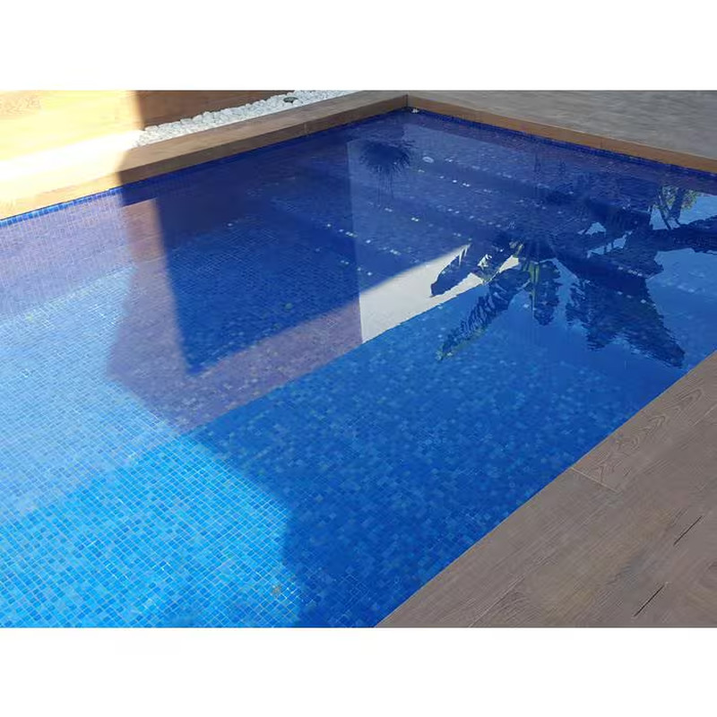 Glass Tile Love Unconditional Teal Mix Chips Mosaic Glossy Glass Floor Tile (10.