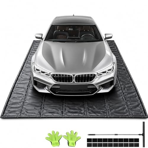 (7’9″× 18′ Waterproof Garage Floor Mat for Cars SUVs Trucks | Easy to Clean,