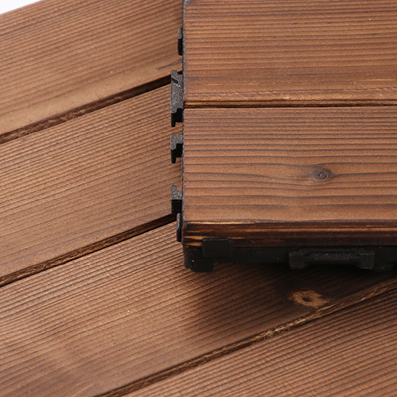 10x Deck Floor Tiles DIY Wood Floor Decking Interlocking Outdoor Garden Balcony
