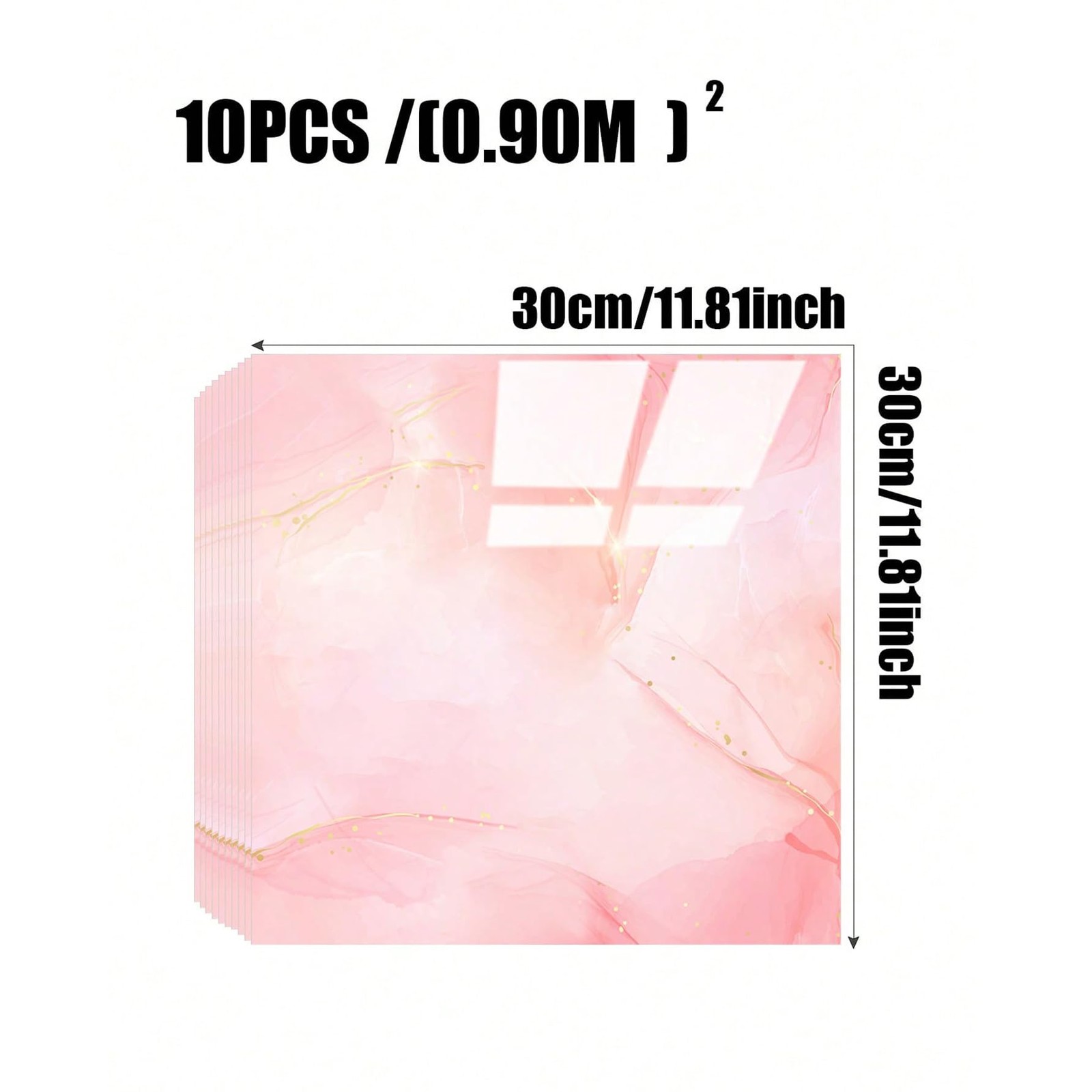 10Pcs Marble Peel and Stick Backsplash Waterproof Washroom Wall Panels, Peel and