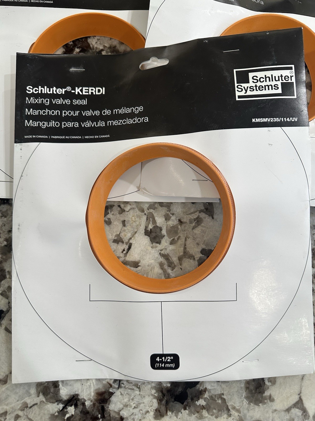 Lot Of 3 – Schluter Kerdi Mixing Valve Seals – KMSMV235/114/UV