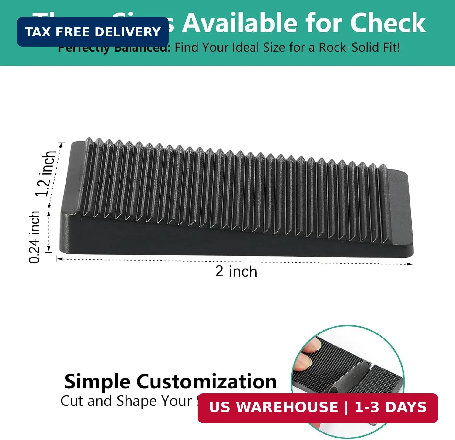 Furniture Leveler 12pcs Kit Size Variety | Multi-Purpose Rubber Shim for Levelin