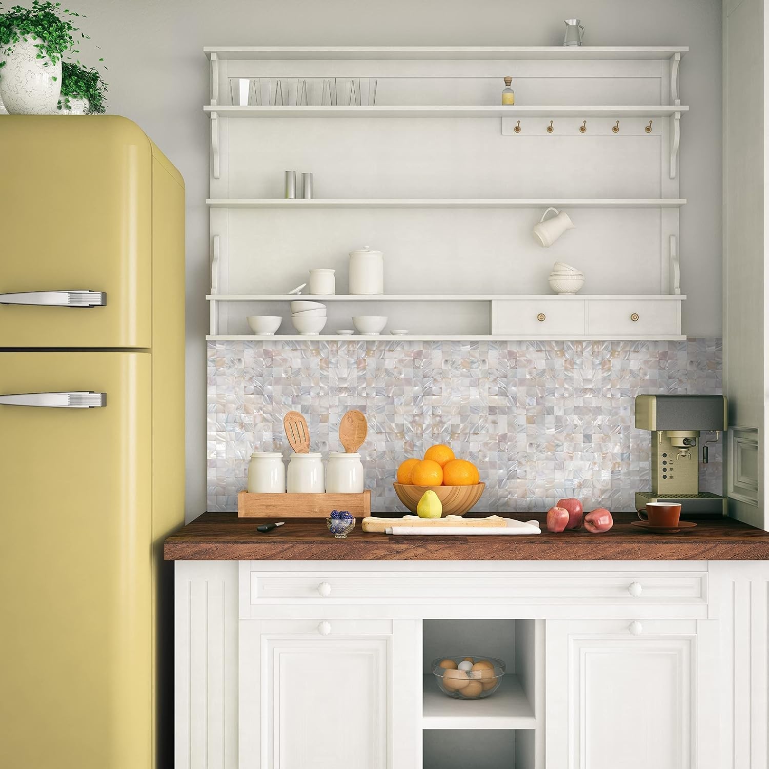 Polished Natural Mother of Pearl Peel and Stick Tiles – Luxurious DIY Upgrade